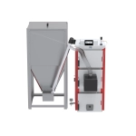 Kocioł na pellet i drewno Kotłospaw DrewKo Hybrid widok z przodu